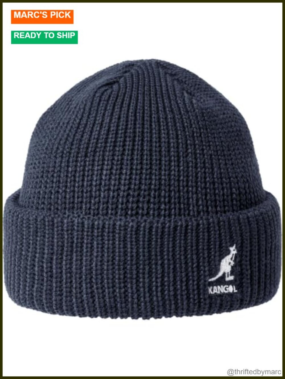 Kangol 2-Way Beanie Acrylic Nylon Pull-On Winter Hat